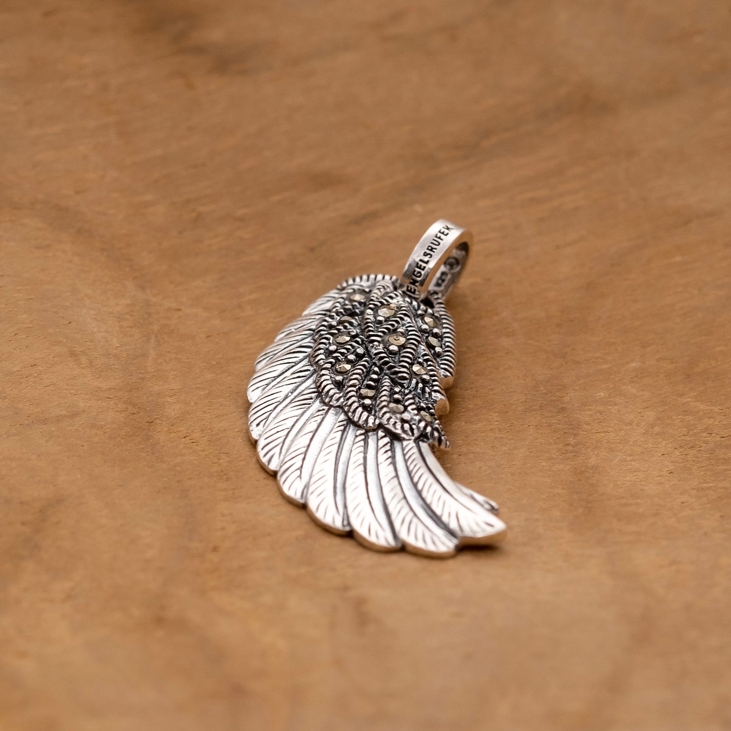 Engelsrufer pendant angel wings for women silver with marcasite stones