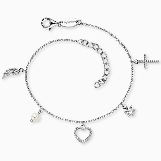Armband 925er Silber Glaube Liebe Hoffnung mit Zirkonia
