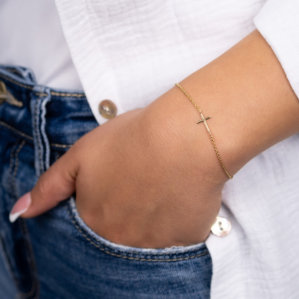 Engelsrufer women's bracelet with cross silver gold plated