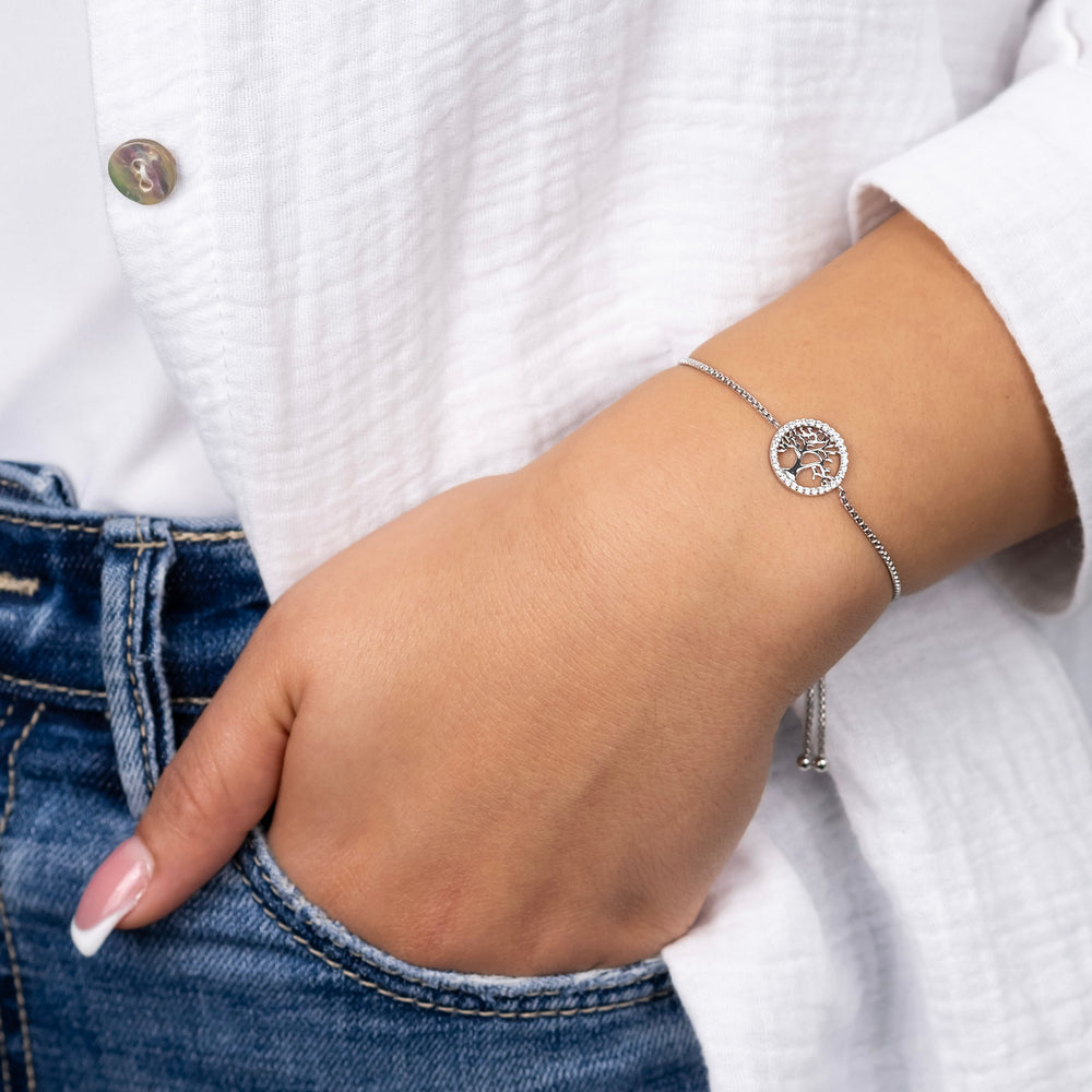 Engelsrufer women's bracelet tree of life silver with zirconia stones