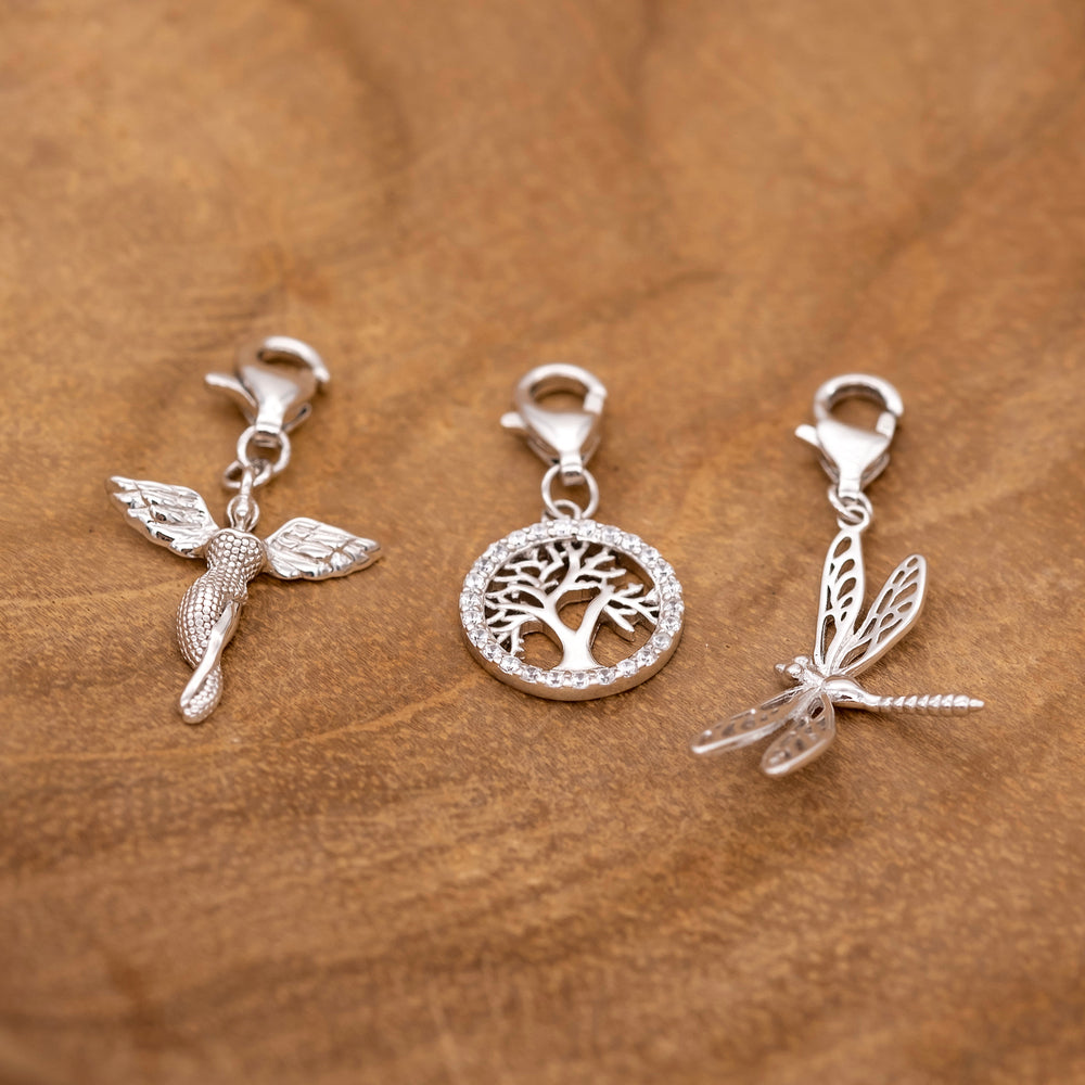 Charm 925er Silber Lebensbaum mit Zirkonia