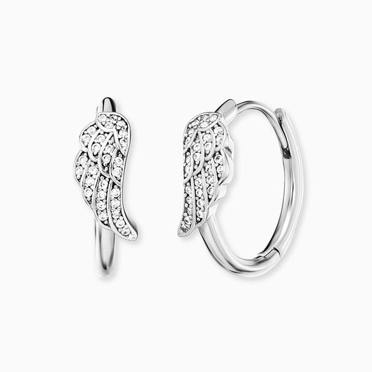 Hoops Wing  silver with Zirconia