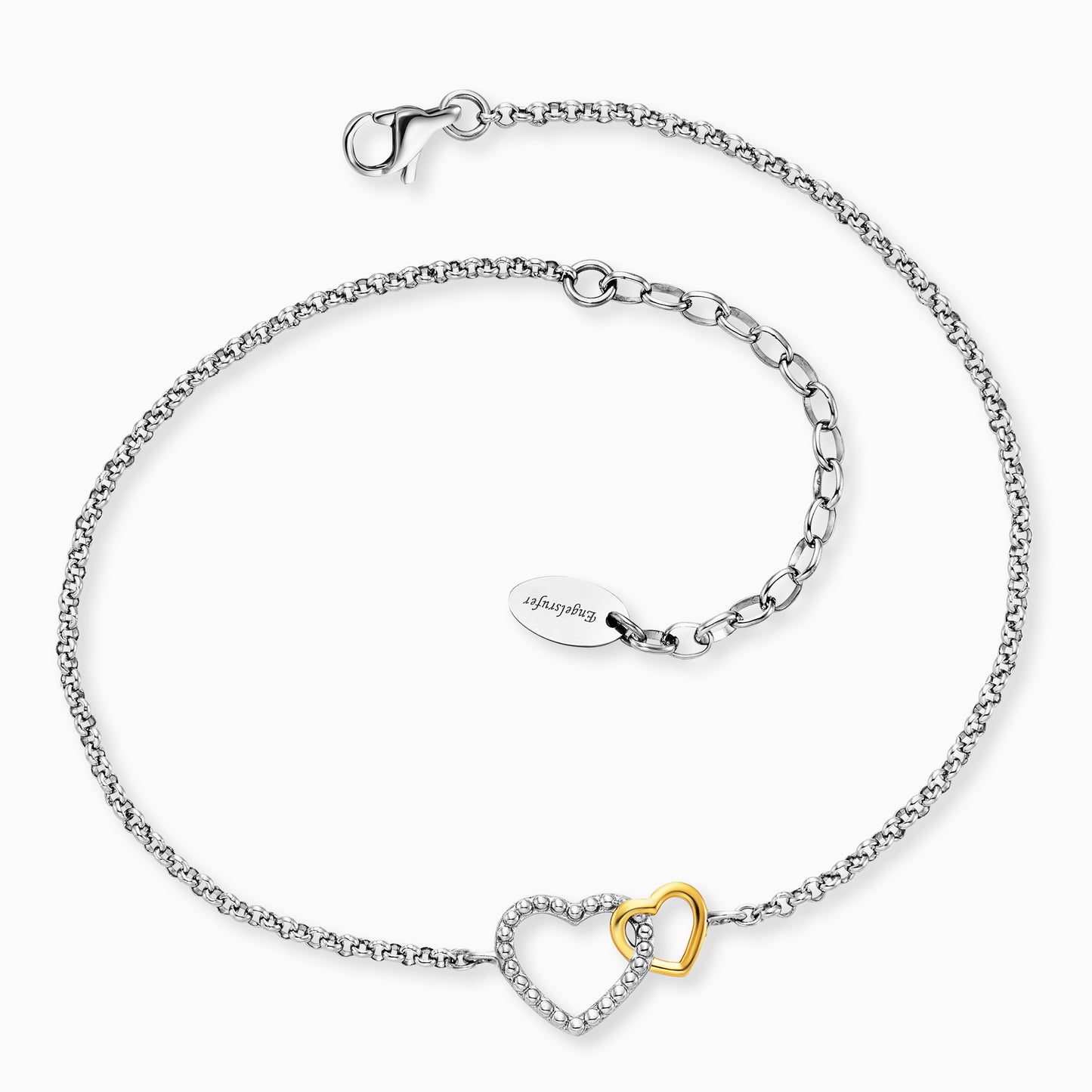 Anklet Hearts Stainless Steel Bicolor
