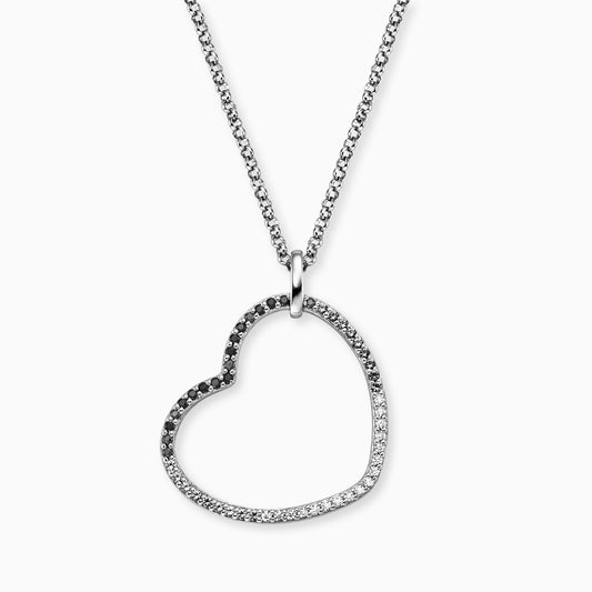 Halskette 925er Silber Herz Shade mit Zirkonia Multicolor