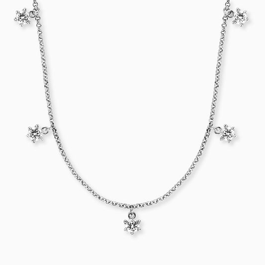 Halskette 925er Silber Shiny mit Zirkonia