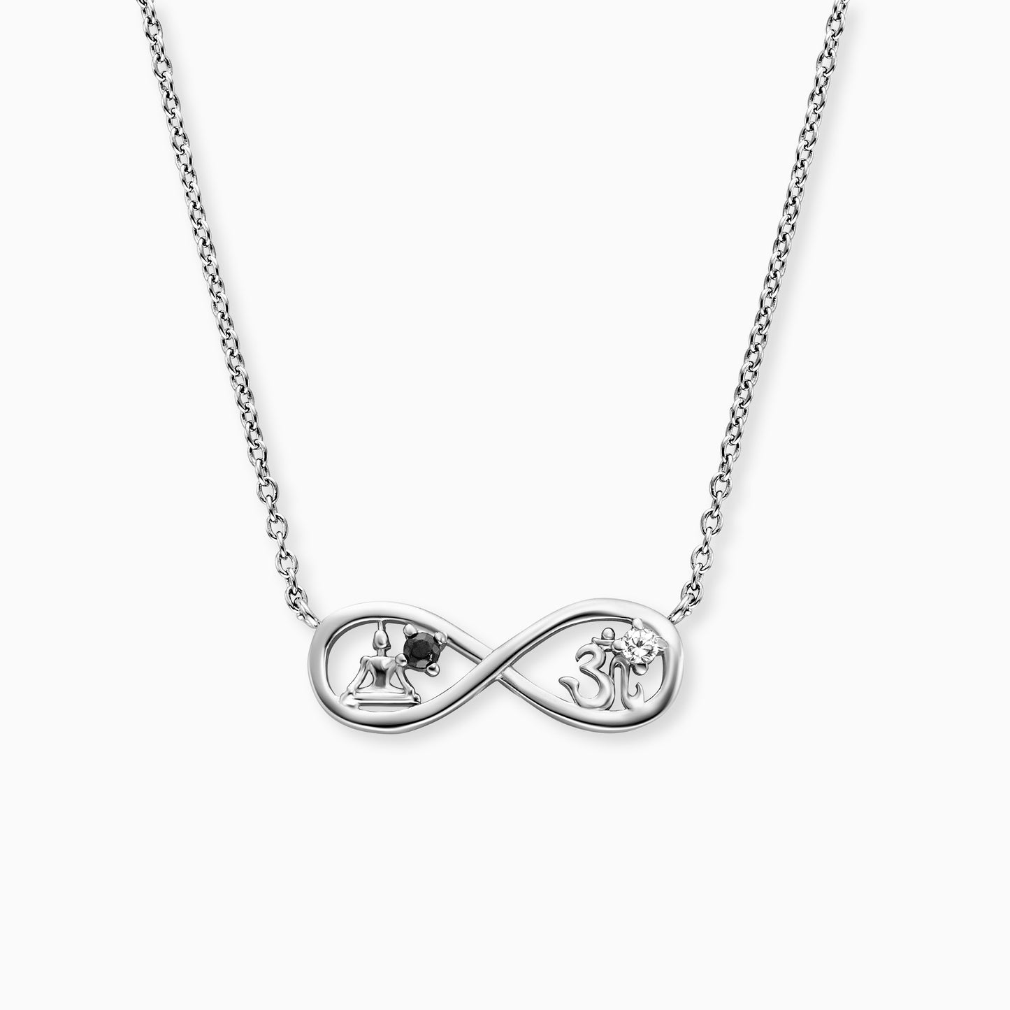 Halskette 925er Silber Infinity mit Zirkonia