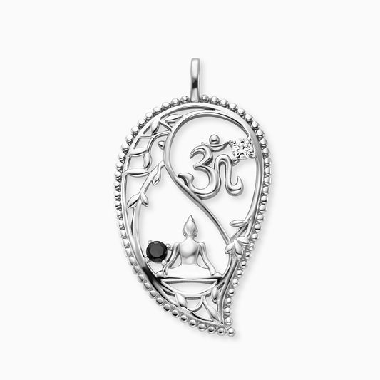 Anhänger 925er Silber Yin Yang Drop mit Zirkonia