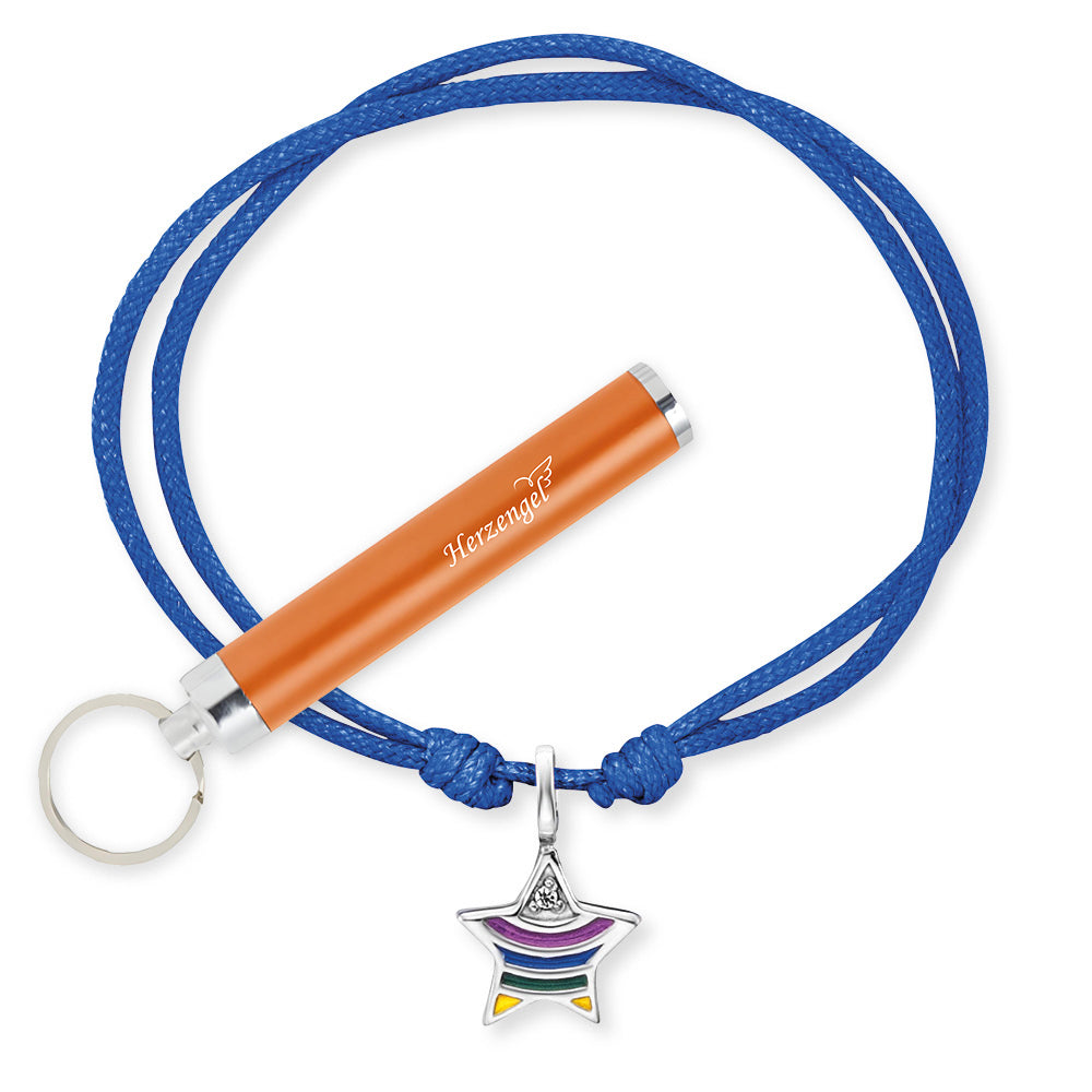 Engelsrufer girls children's bracelet blue nylon with star pendant