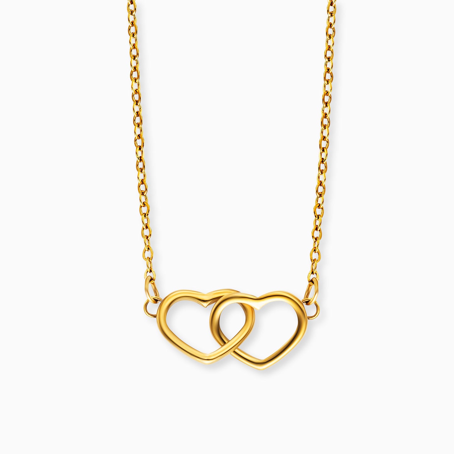 Grußkarte Neverending mit Halskette Edelstahl Gold