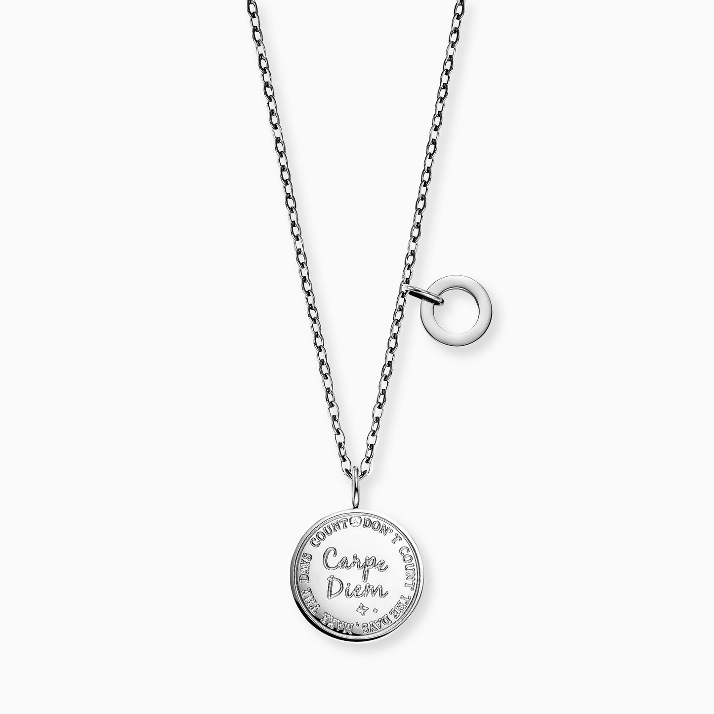 Grußkarte Carpe Diem mit Halskette Edelstahl Silber