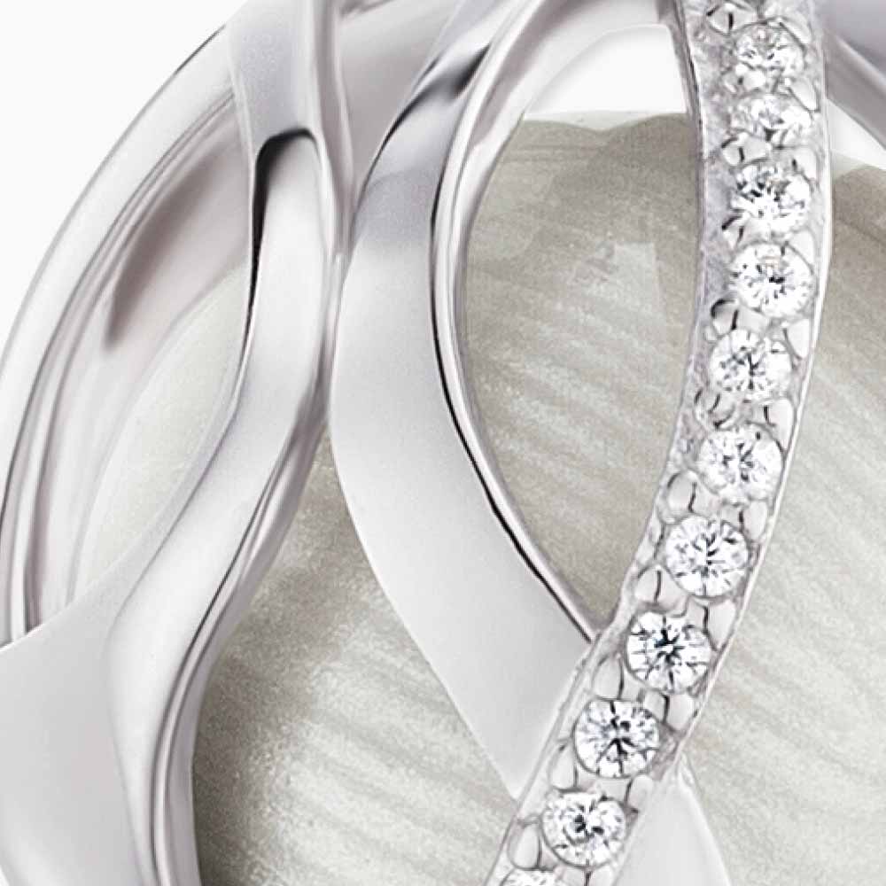 Engelsrufer Paradise women's pendant sound ball white set with zirconia stones