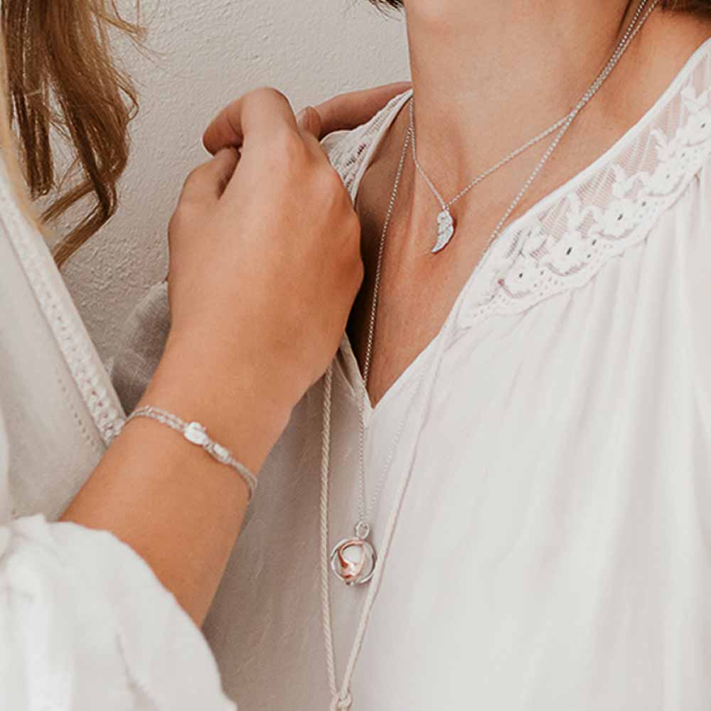 Engelsrufer Paradise women's pendant sound ball white set with zirconia stones