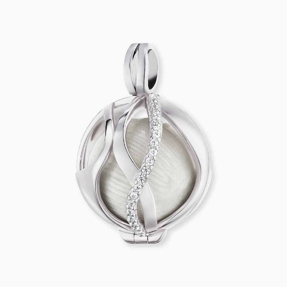 Engelsrufer Paradise women's pendant sound ball white set with zirconia stones