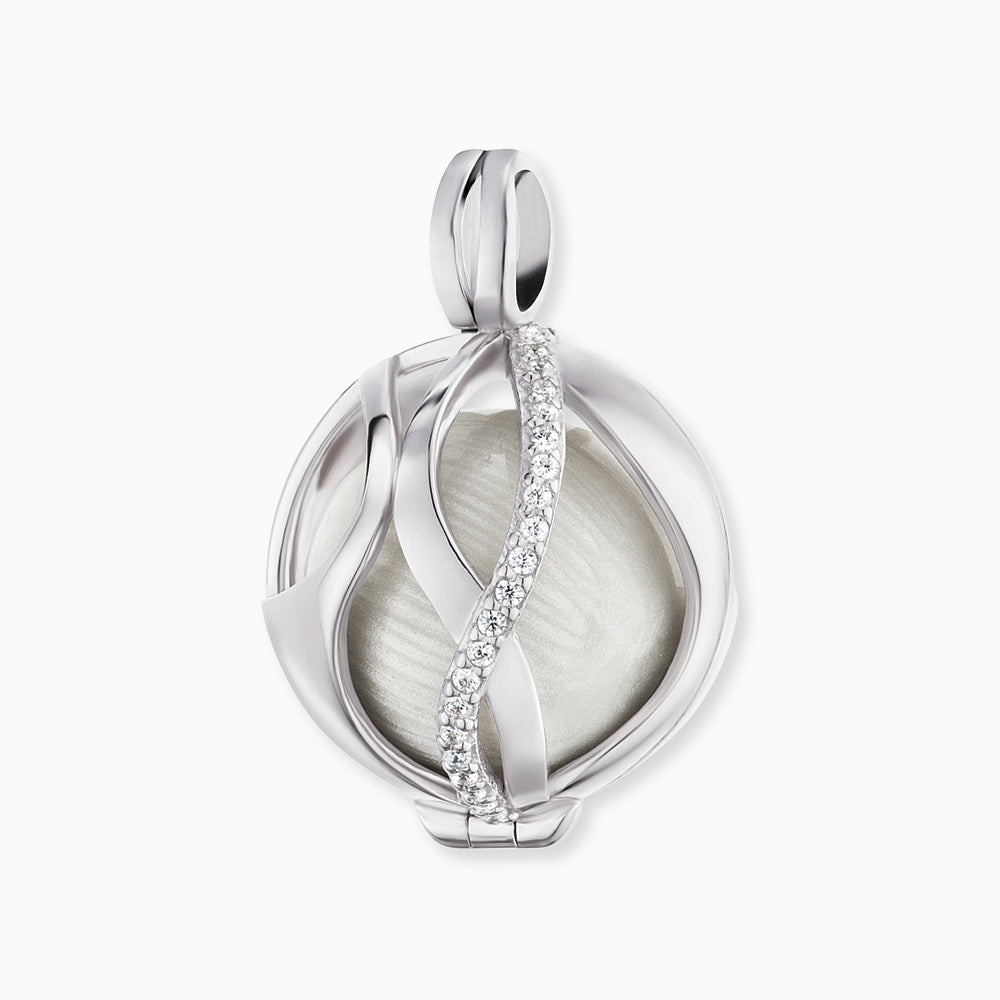 Engelsrufer Paradise women's pendant sound ball white set with zirconia stones