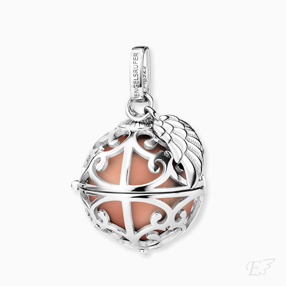 Engelsrufer women's pendant silver with wings and sound ball in rose