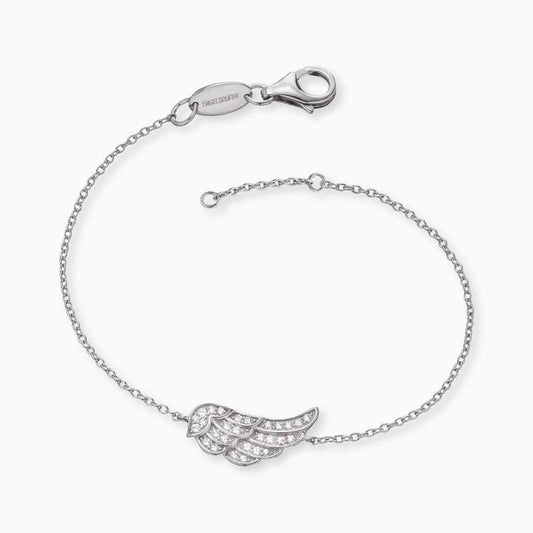 Bracelet 925 silver wing with zirconia