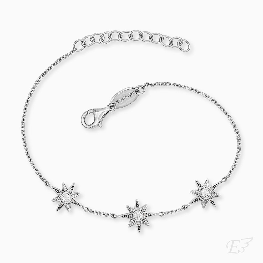 Bracelet 925 silver star with zirconia