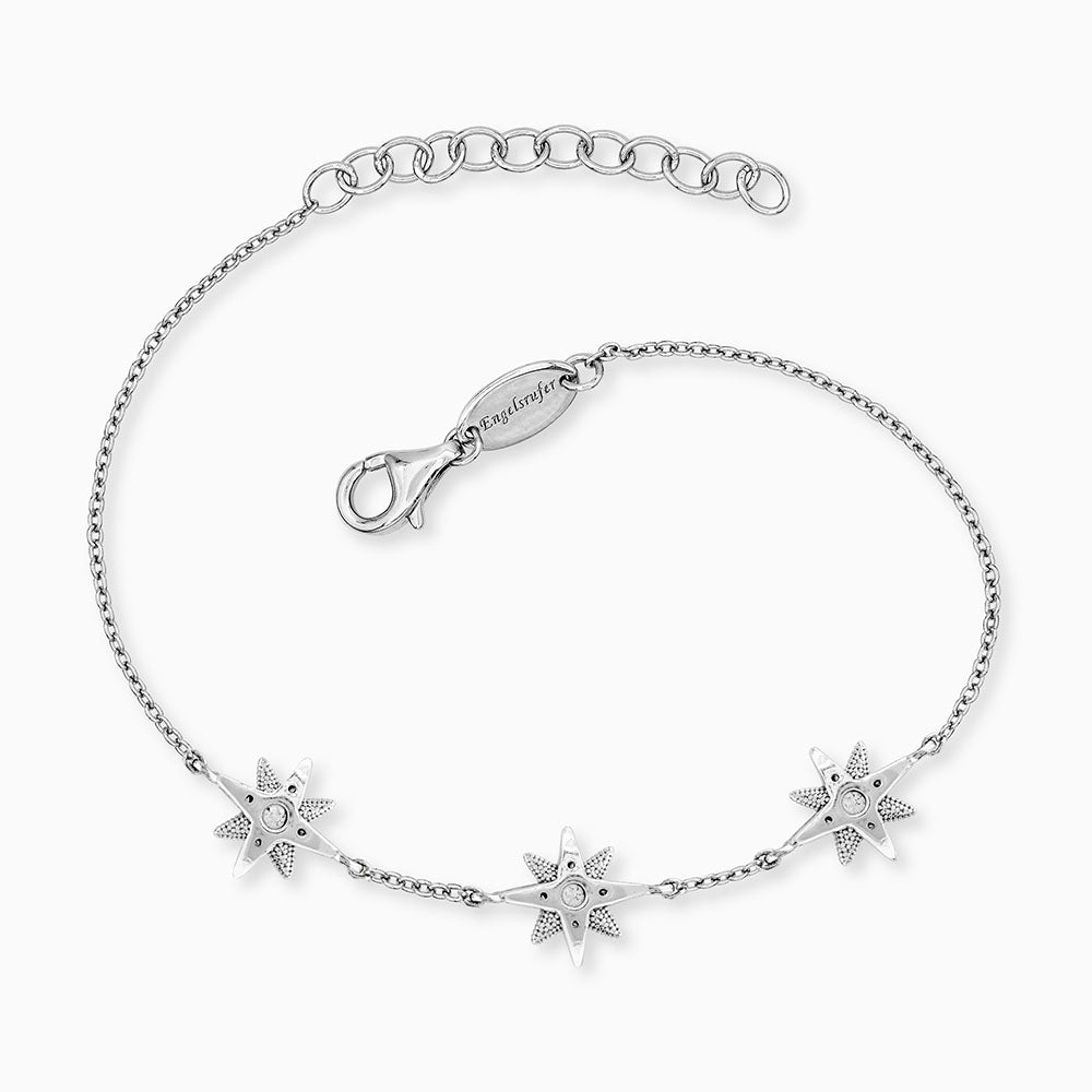 Bracelet 925 silver star with zirconia