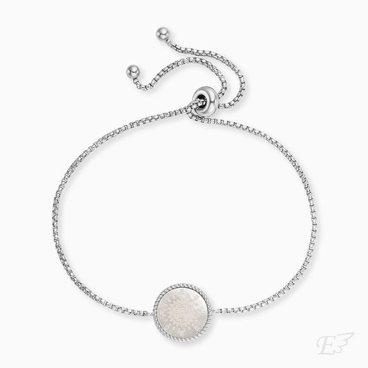 Engelsrufer Damenarmband mit Kompass aus Perlmutt in Sterlingsilber