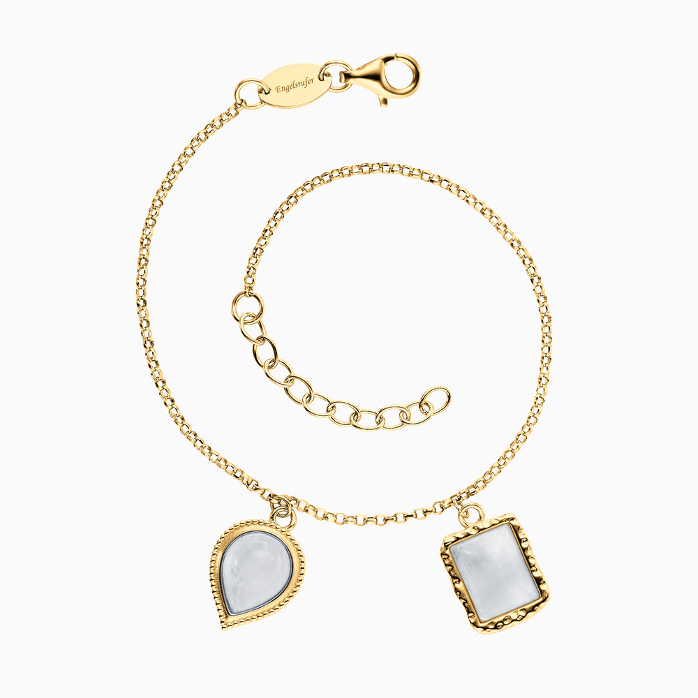 Armband 925er Silber Pure Moon Gold mit Mondstein