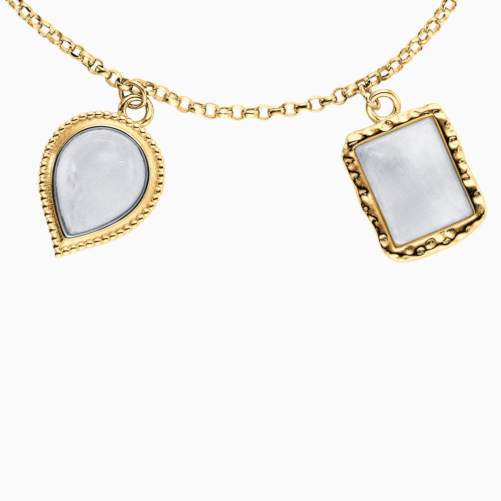 Armband 925er Silber Pure Moon Gold mit Mondstein