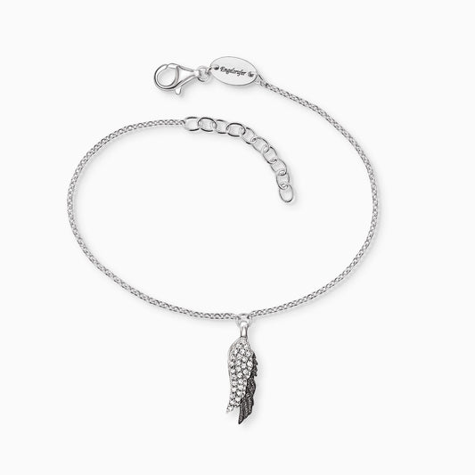Armband 925er Silber Flügel Duo mit Zirkonia