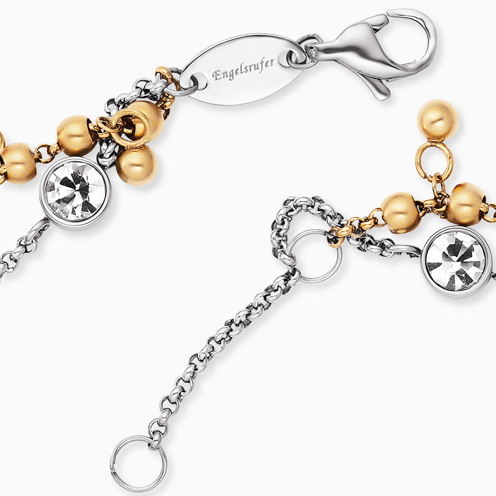 Duo 2 in 1: Armband Edelstahl BOHO Infinity Bicolor