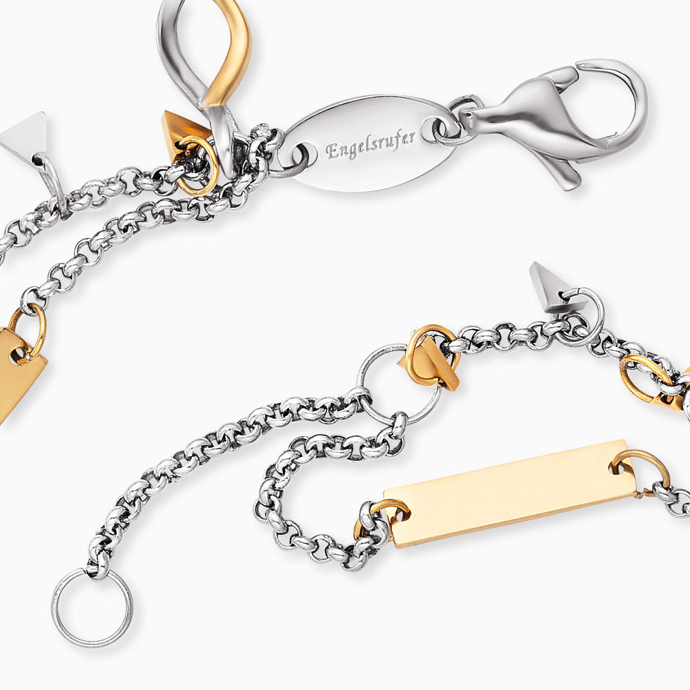 Engelsrufer Duo 2 in 1: Bracelet anklet BOHO Triangle Bicolor