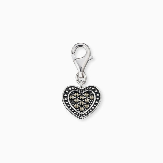 Engelsrufer women's charm heart with marcasite stone