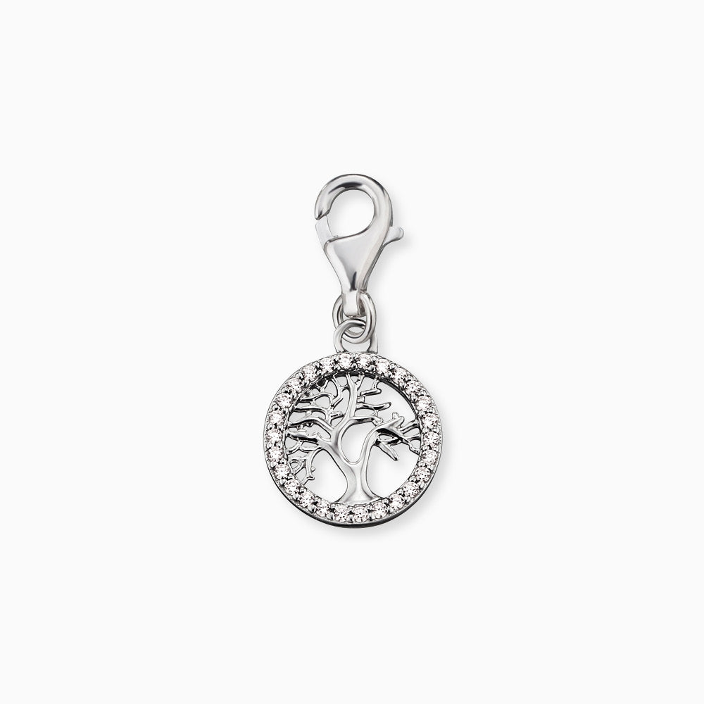 Charm 925er Silber Lebensbaum mit Zirkonia