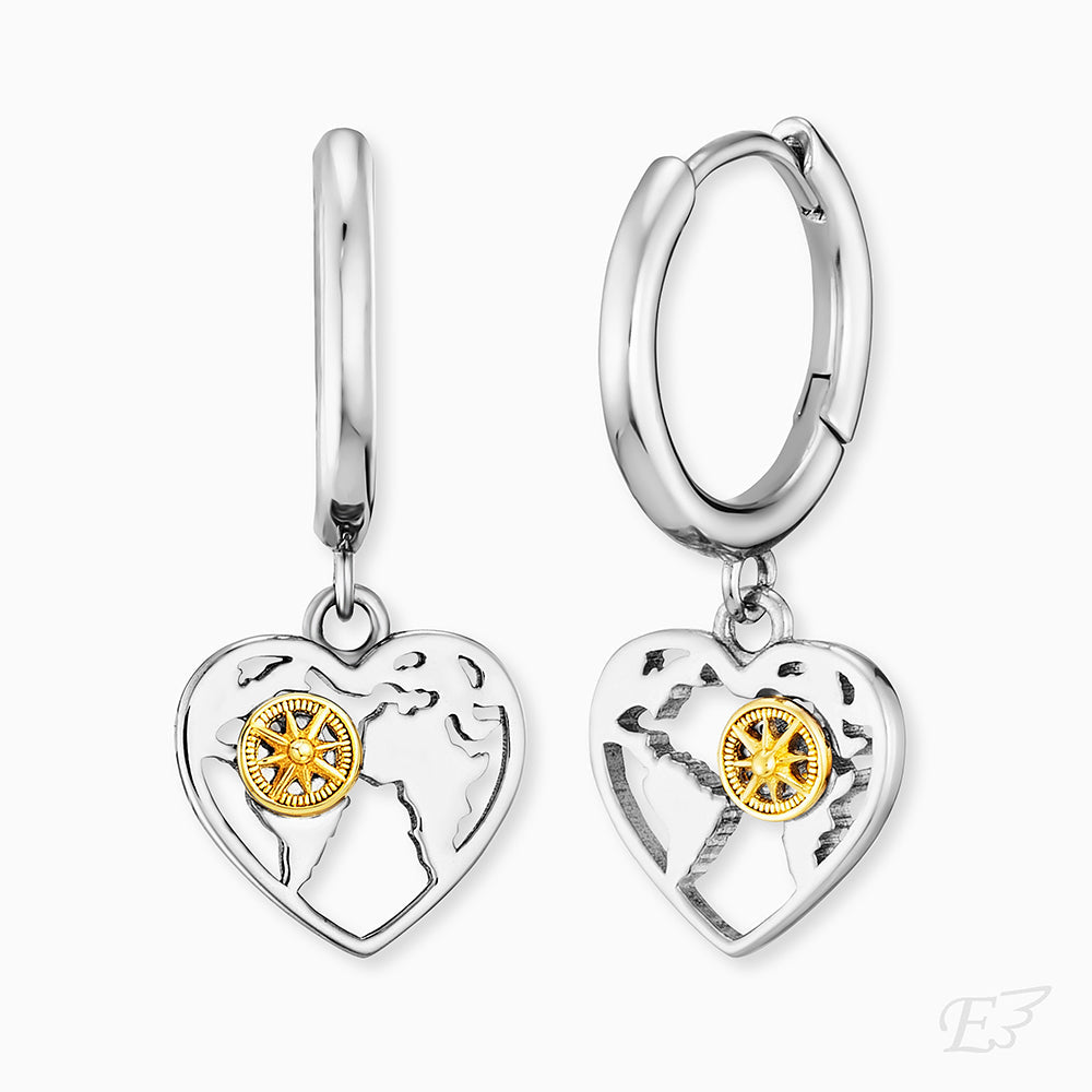 Schmuckset Aloha: Herz Creolen und Halskette