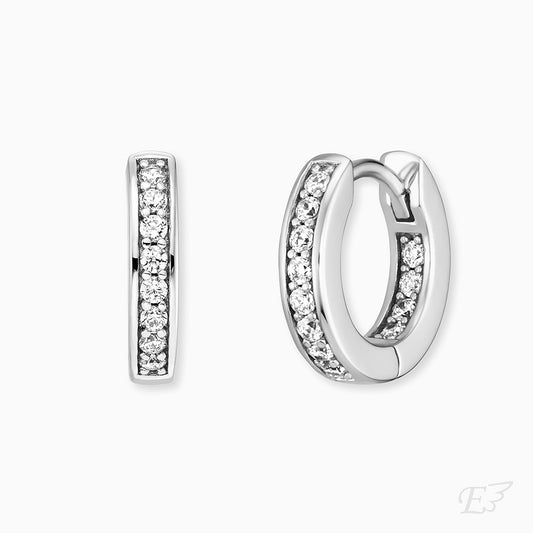 Creole 925er Silber Emma mit Zirkonia
