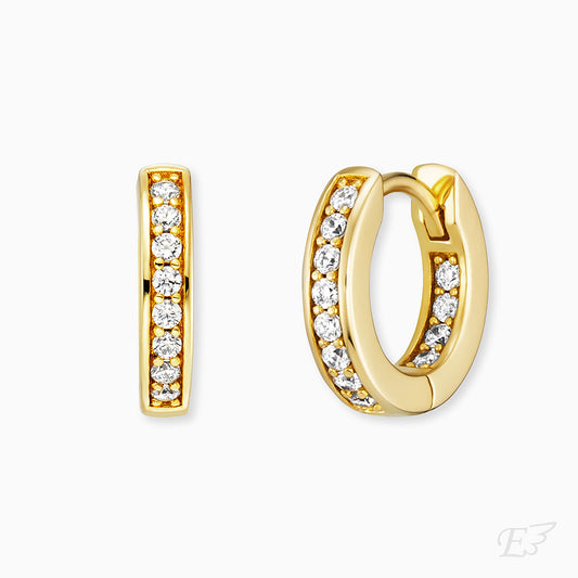 Creole 925 silver Emma Gold with zirconia
