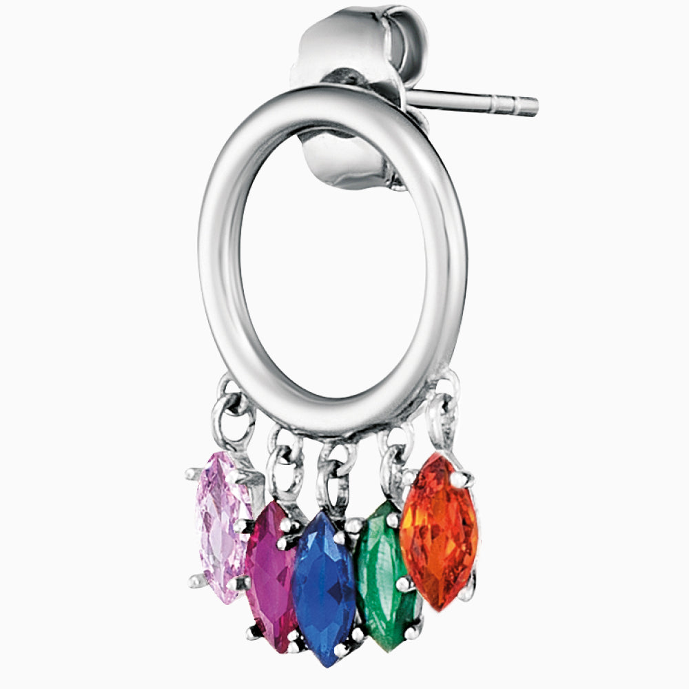 Ohrstecker 925er Silber mit Zirkonia Multicolor