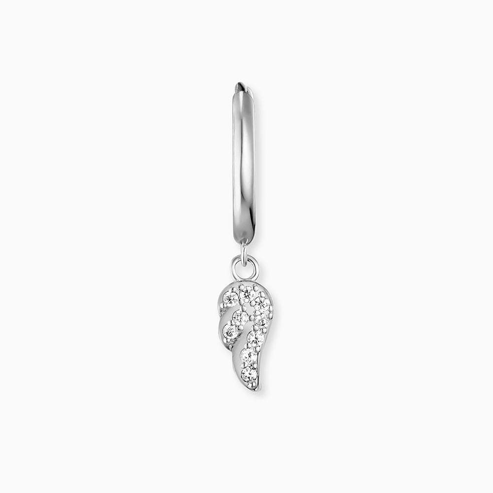 Engelsrufer real silver Creole Flying Wings with zirconia