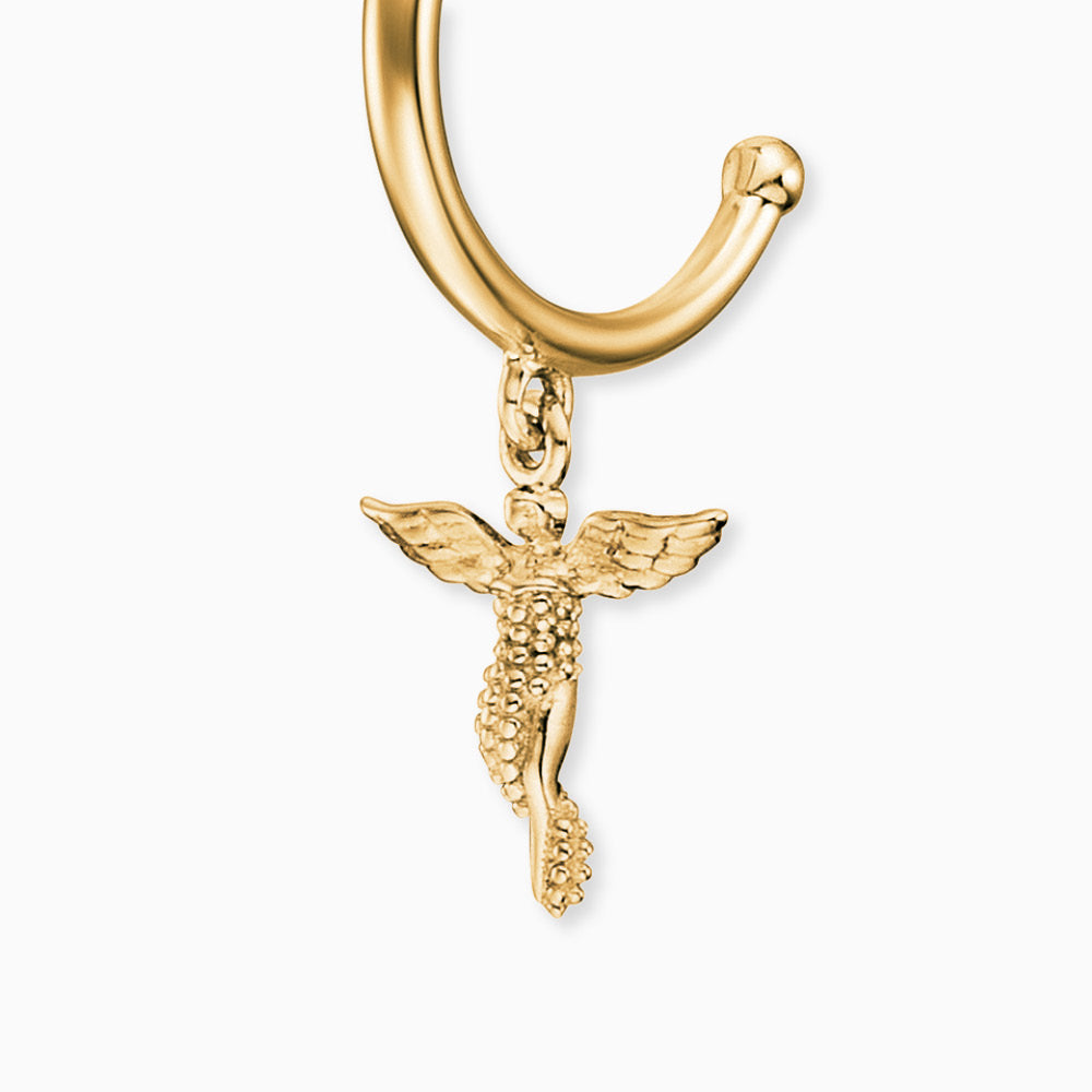 Creole 925er Silber Schutzengel Gold