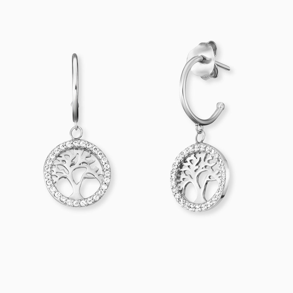 Engelsrufer hoop earrings silver earrings tree of life with zirconia