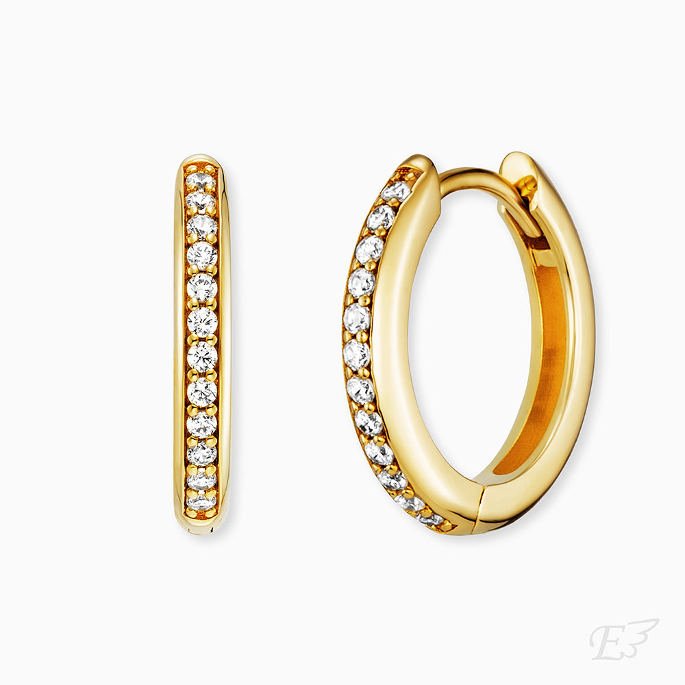 Creole 925 silver Lola Gold with zirconia