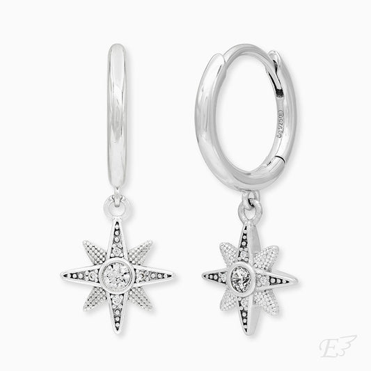 Creole 925er Silber Stern mit Zirkonia