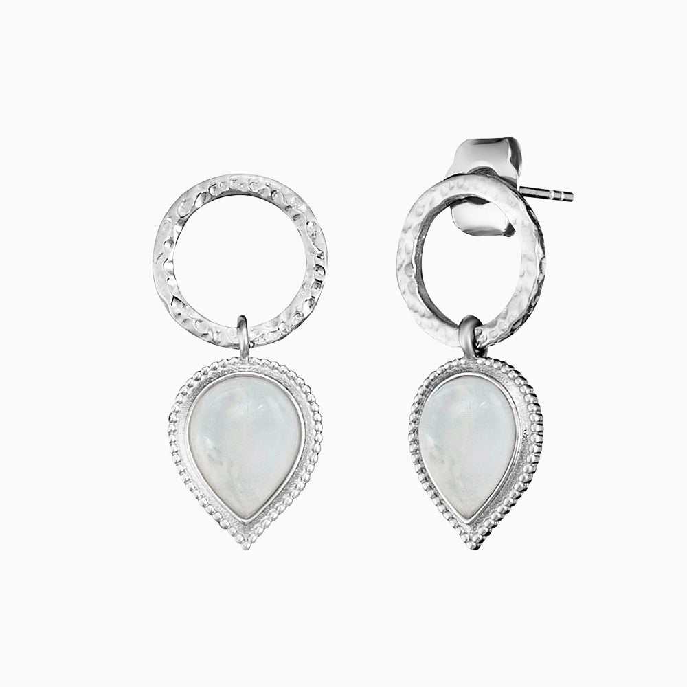 Ohrstecker 925er Silber Pure Moon mit Mondstein