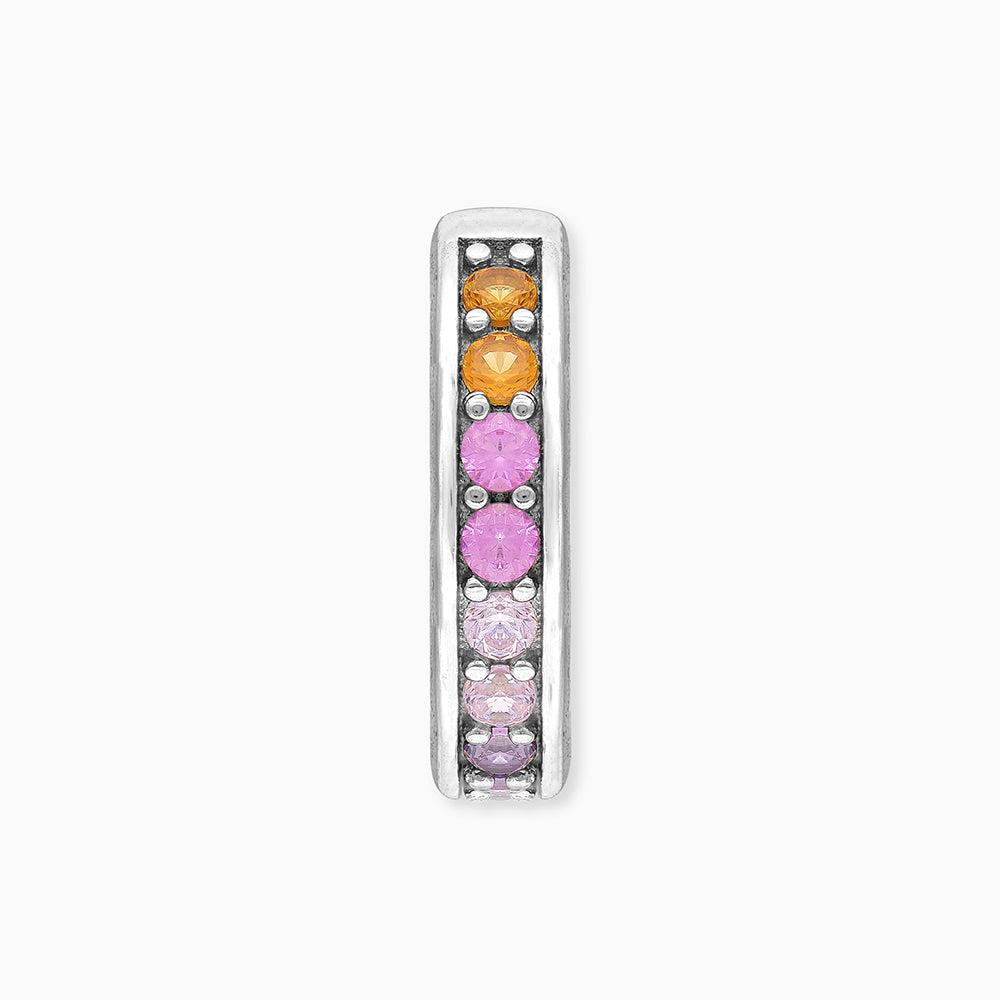 Creole 925er Silber Regenbogen mit Zirkonia Mulitcolor