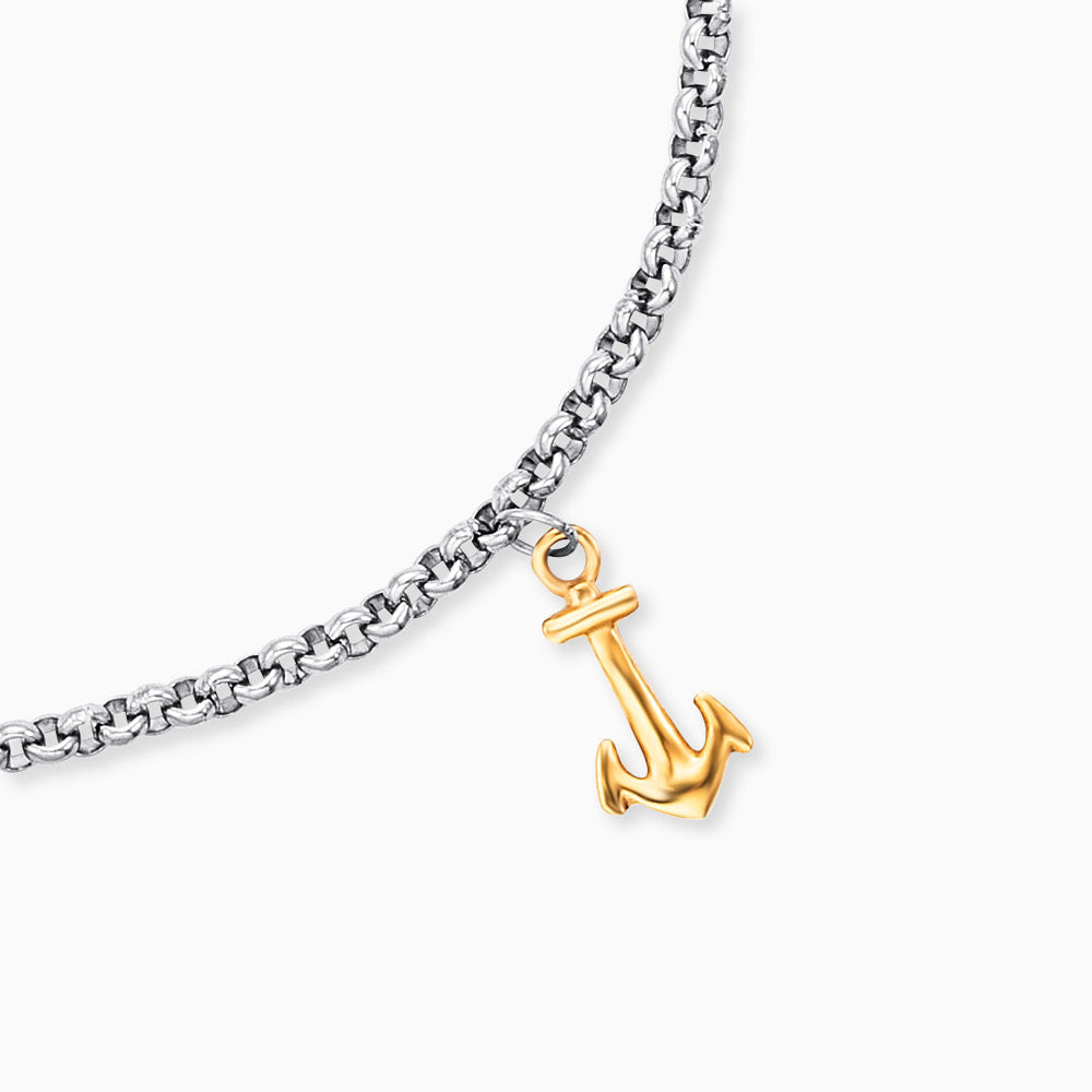 Engelsrufer women's anklet Faith, Love, Hope silver stainless steel