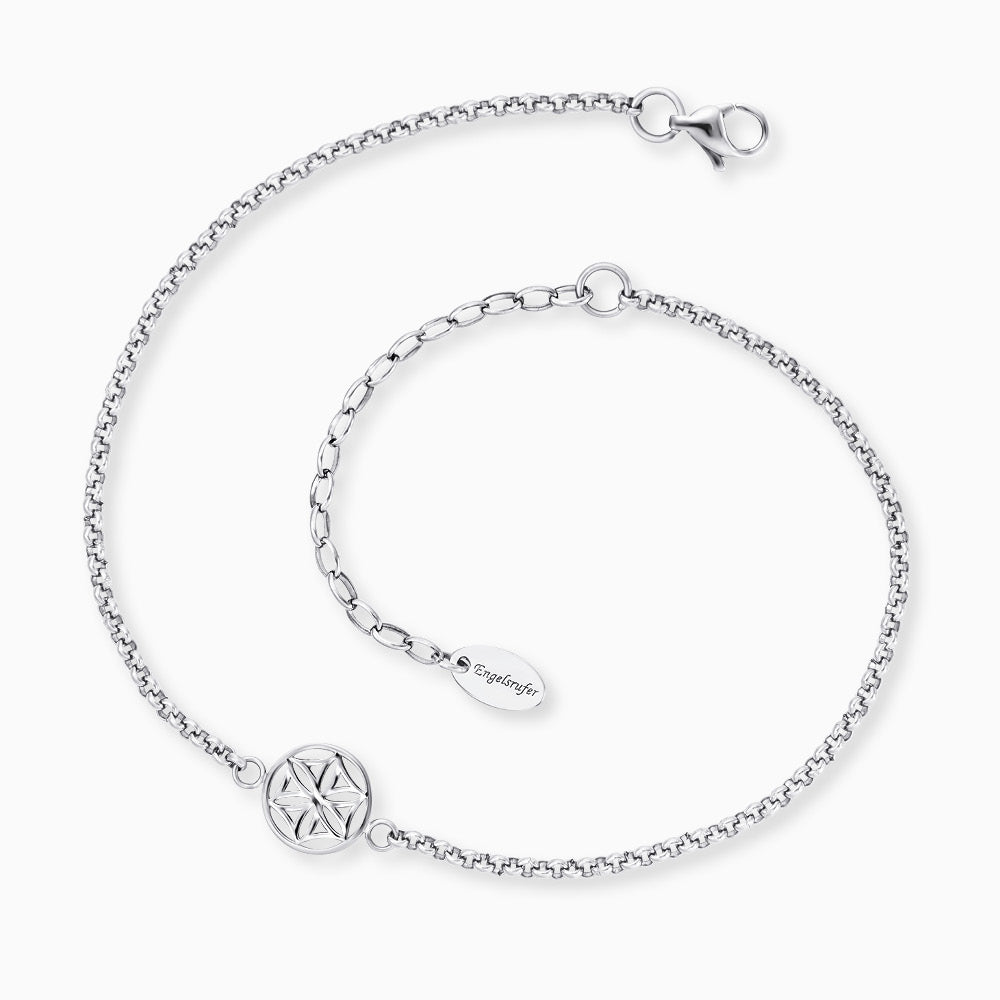 Fußkette Edelstahl Lebensblume