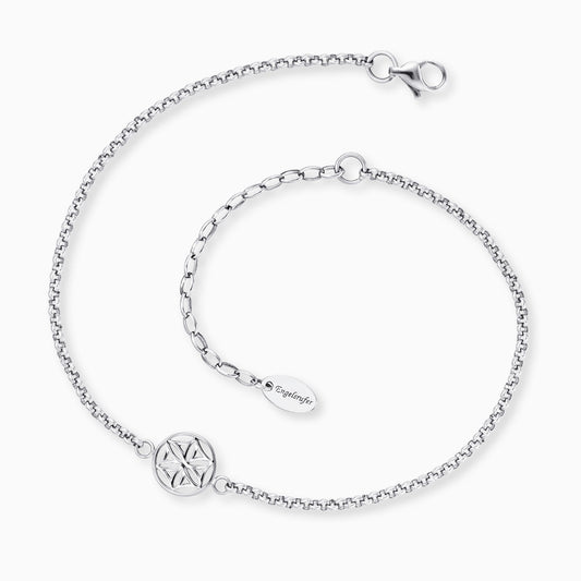 Fußkette Edelstahl Lebensblume