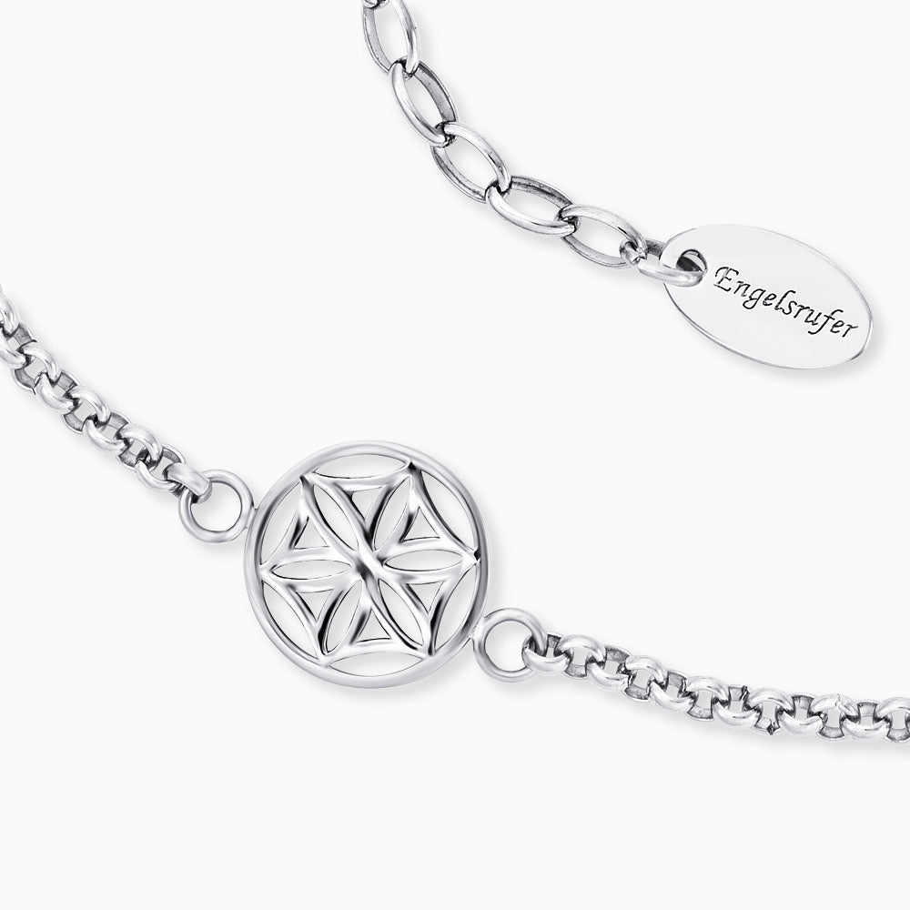 Fußkette Edelstahl Lebensblume