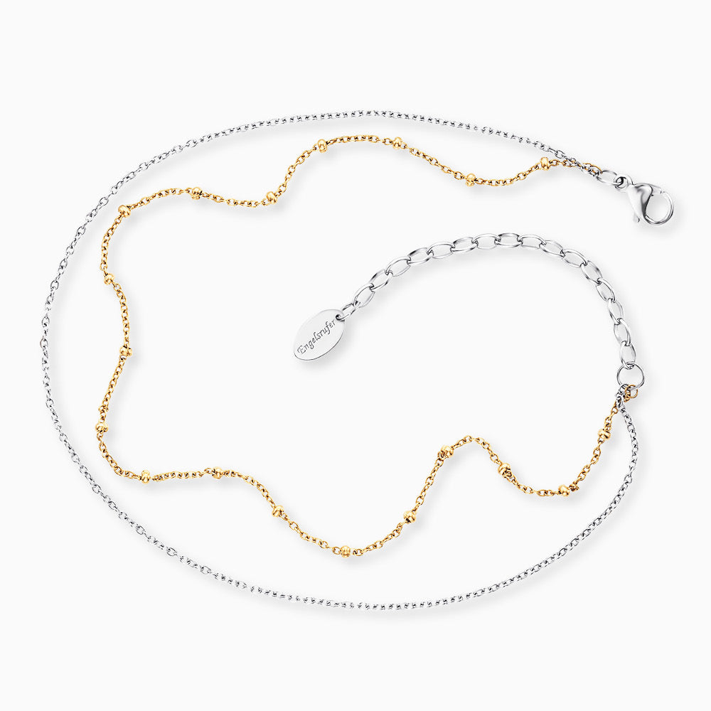 Engelsrufer Moonlight women's anklet stainless steel silver and gold