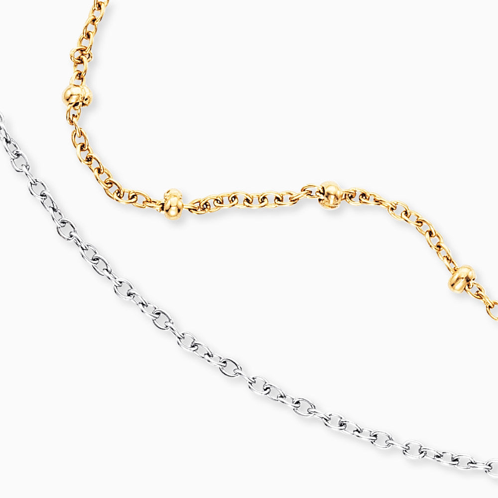 Engelsrufer Moonlight women's anklet stainless steel silver and gold