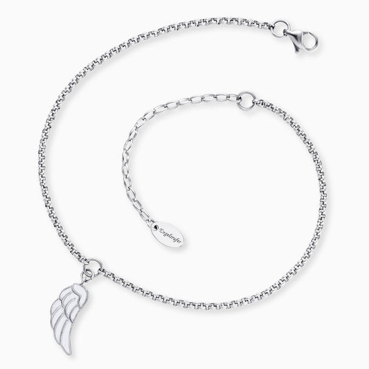 Fußkette Edelstahl Flügel mit Emaille