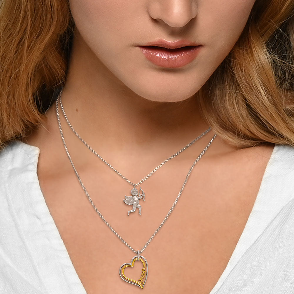 Engelsrufer women's necklace silver with cupid symbol