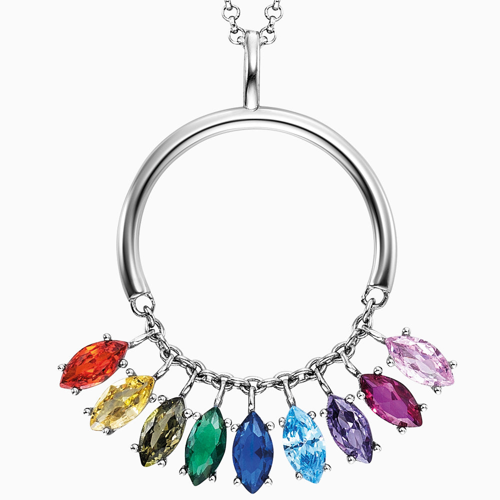 Engelsrufer women's necklace with pendant and colorful zirconia